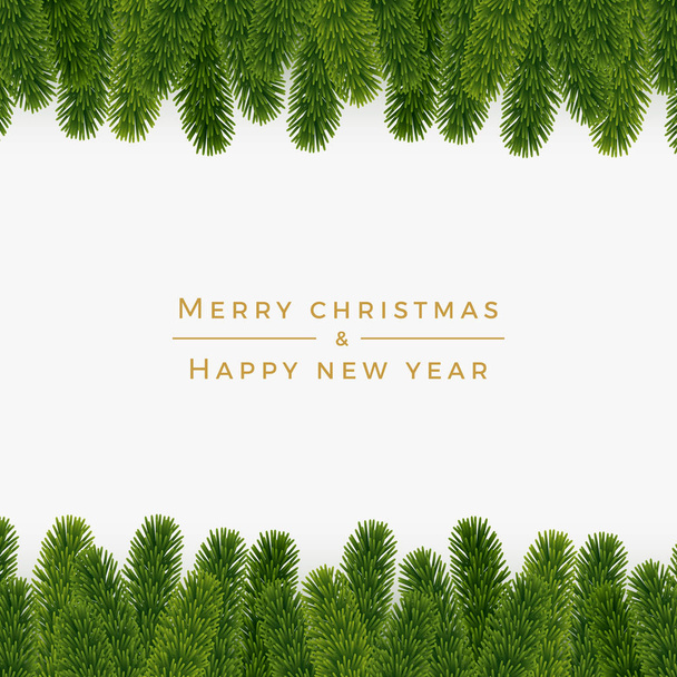 クリスマスのモミの背景、現実的な外観、休日のデザイン - ベクター画像