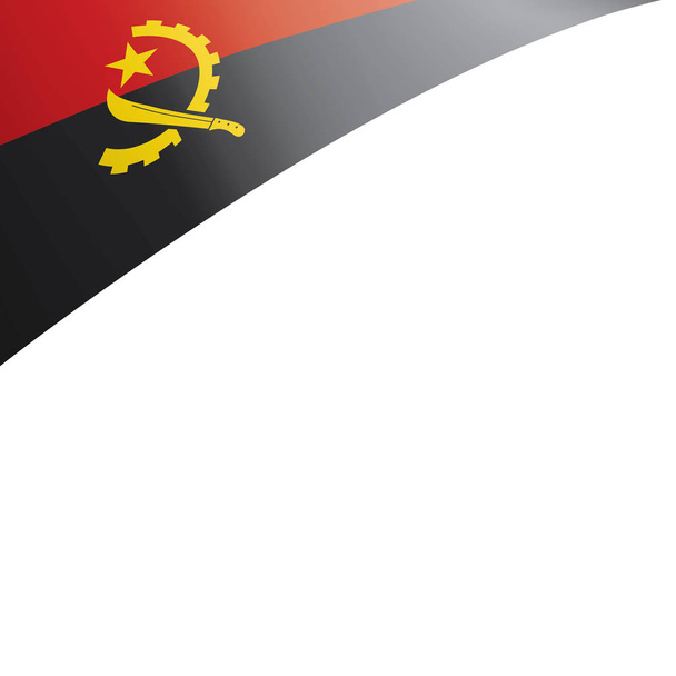 Angola national flag, vector illustration on a white background - Vector, Image
