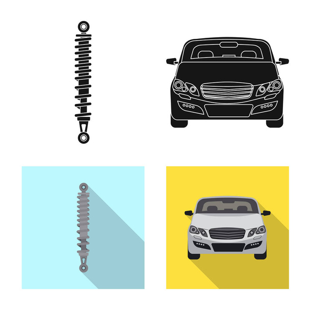 Diseño vectorial de auto y señal de parte. Conjunto de auto y coche stock vector ilustración
. - Vector, imagen