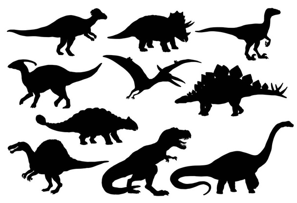 Dinosaurs and T-rex monster reptiles, vector - Vector, Image
