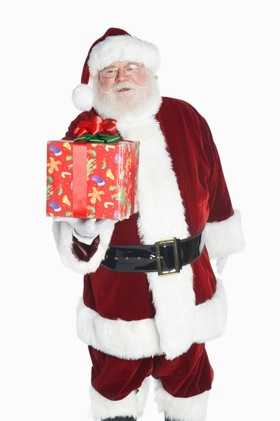 Santa Claus Holding Gift Box - Foto, Imagem