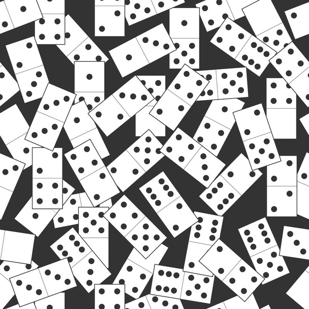 vector de patrón de dominó inconsútil en blanco y negro
  - Vector, Imagen