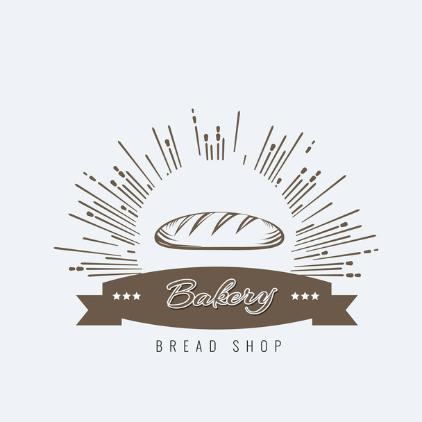 Vintage handgezeichnete Skizze Stil frisches Brot für Bäckereidesign. Vektorillustration. - Vektor, Bild