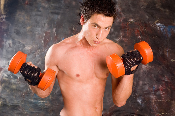 Wet sweaty bodybuilder - Photo, Image