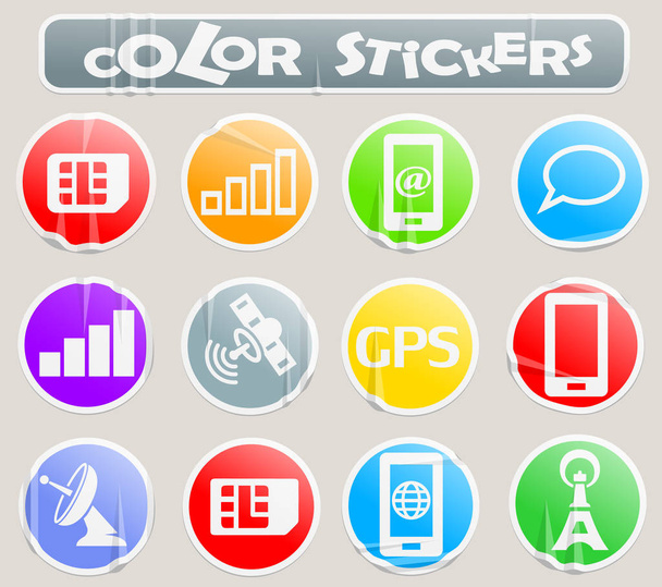 Autocollants couleur de connexion mobile
 - Vecteur, image
