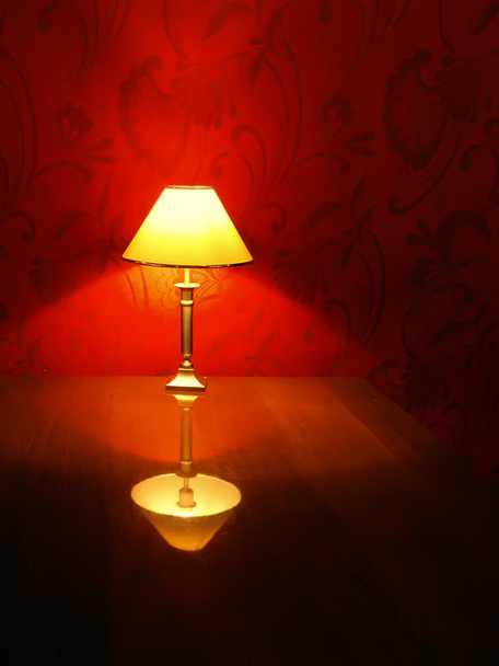 réz asztali lámpa - Fotó, kép