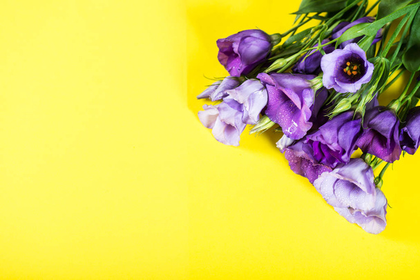 Krásné květiny kytice fialová Eustoma, Lisianthus, - Fotografie, Obrázek