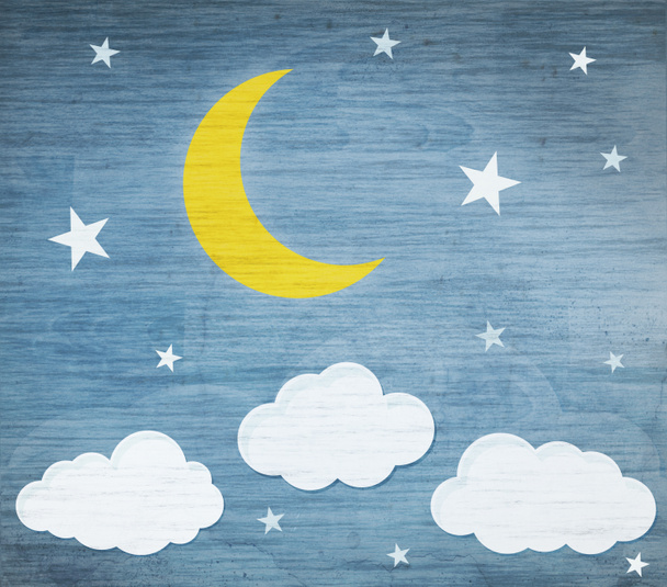 Винтажный фон, луна и звезды
 - Фото, изображение