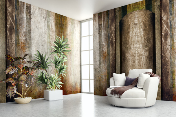 grand luxe moderne intérieurs lumineux Salon avec illustration de rendu 3D image générée numériquement
 - Photo, image