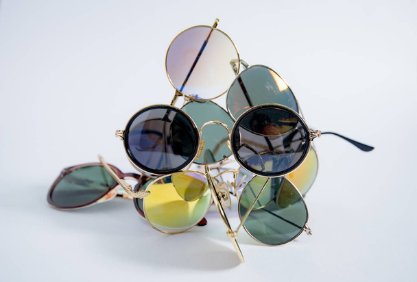 eyeglasses isolated on white, eyeglasses, sun glasses - Фото, зображення