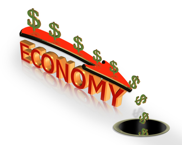 Экономическая рецессия 3D графика
 - Фото, изображение