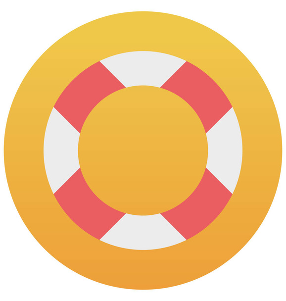 Life Ring isolated vector icon which can be easily edit or modified - Vector, Image