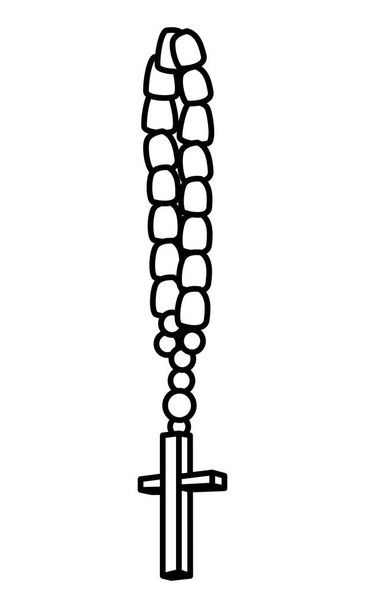 Símbolo católico del rosario
 - Vector, Imagen