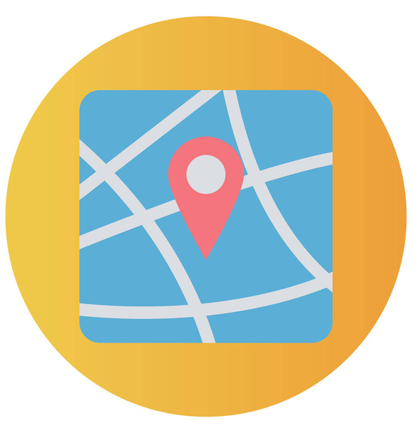 Map Locator isolated vector icon which can be easily edit or modified - Vector, Image