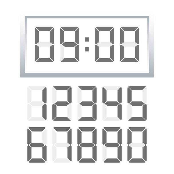 Número de relógio digital definido. Ilustração vetorial
. - Vetor, Imagem