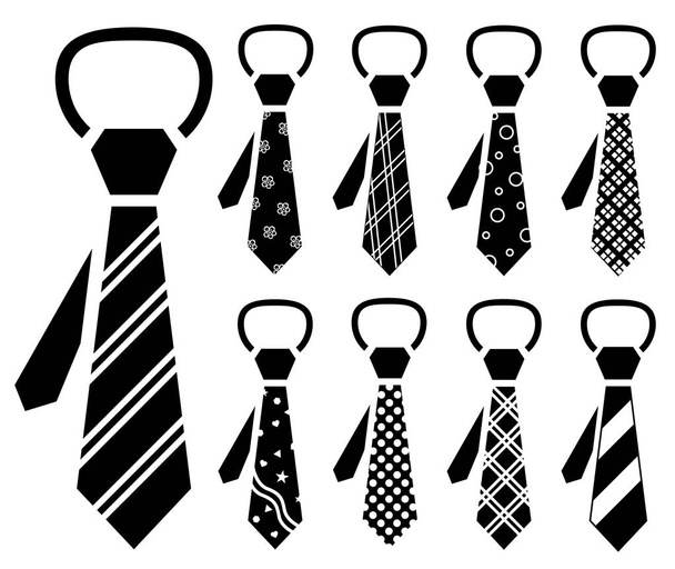 design pattern of necktie icon set - Vektori, kuva