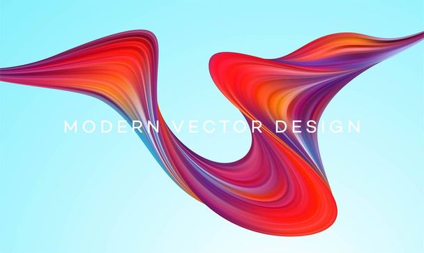 近代的なカラフルな流れのポスター。背景色の波液体形状。デザイン プロジェクトのアート デザイン。ベクトル図 - ベクター画像