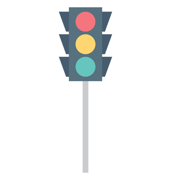 Segnali stradali Icona vettoriale con illustrazione a colori
 - Vettoriali, immagini