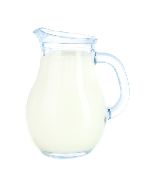 Pitcher of milk isolated on white - Photo, image