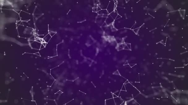 visualización de big data, nanotecnología abstracta Indigo color plexus background, mesh nanotechnology global network with copy space animated in perfect loop uhd 4k 3840 2160
 - Metraje, vídeo