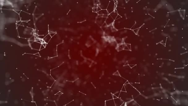 visualización de big data, nanotecnología abstracta fondo de plexo de color granate, red global de nanotecnología de malla con espacio de copia animado en bucle perfecto uhd 4k 3840 2160
 - Metraje, vídeo