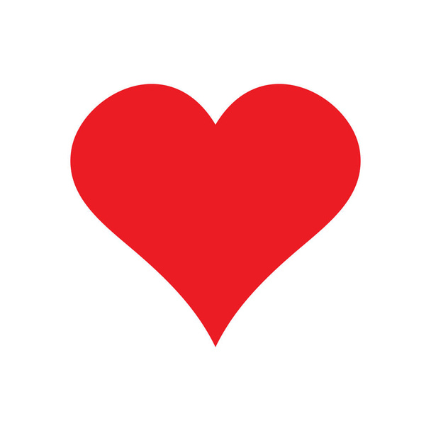Ícone de coração vermelho, ícone de amor - Vetor, Imagem