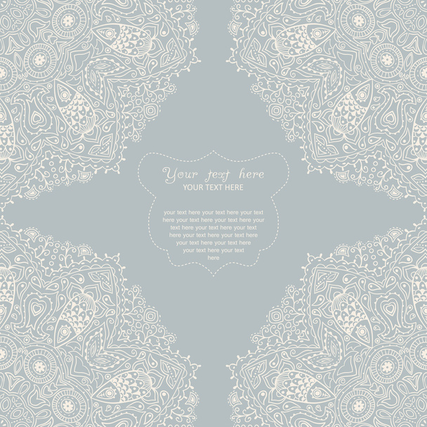 Ornamental lace pattern - Wektor, obraz