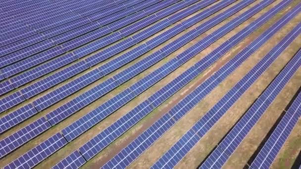 Aerial industrial view solar panels. - Footage, Video