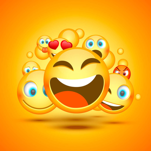 Піктограма Mamy emoji на помаранчевому фоні
. - Вектор, зображення