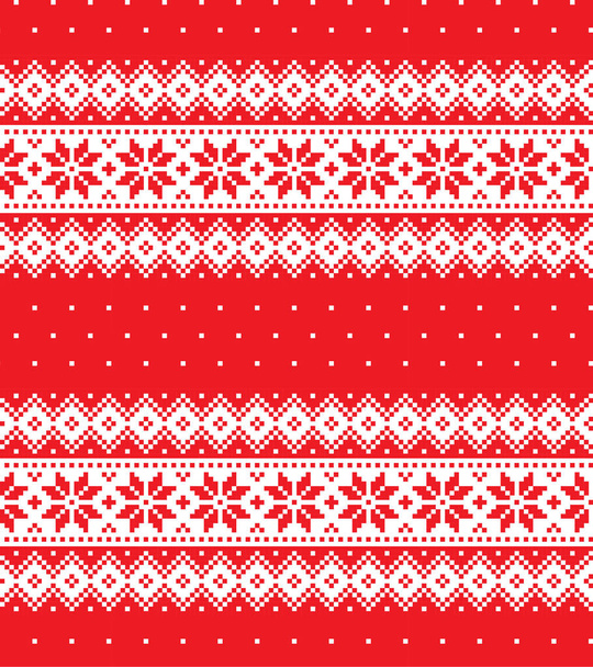 お正月クリスマス パターンのピクセル - ベクター画像