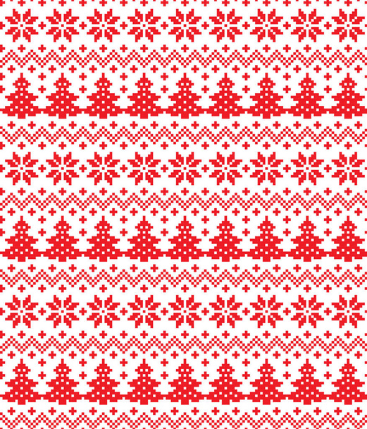 Nový rok vánoční vzor pixel - Vektor, obrázek