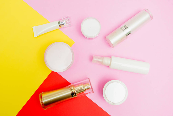 cosmetic product colorful background - 写真・画像