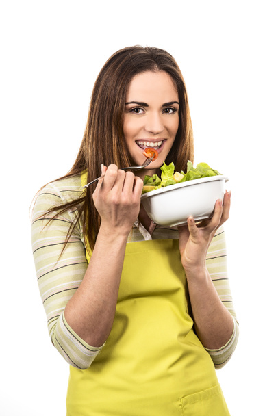 cuisine et manger une salade
 - Photo, image