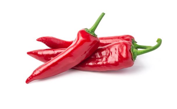 Punainen chili pippuri eristetty valkoisella pohjalla leikkausreitillä
 - Valokuva, kuva
