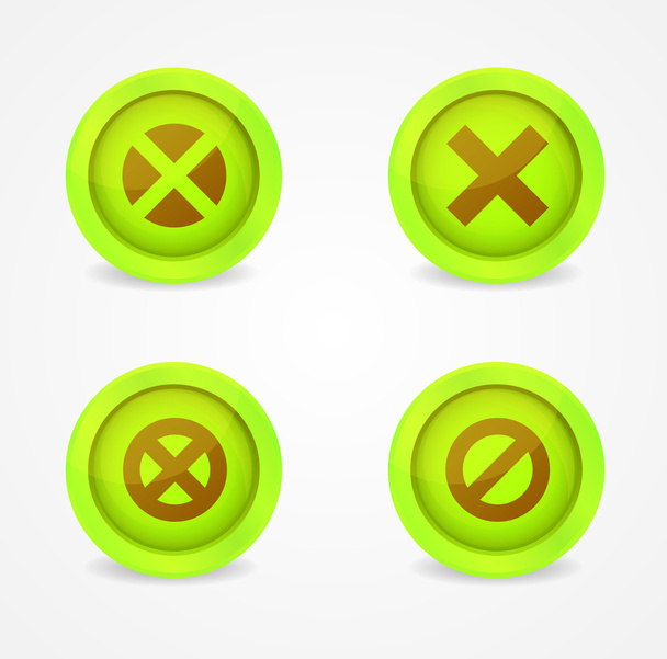 Set of glossy icons - Vector, imagen
