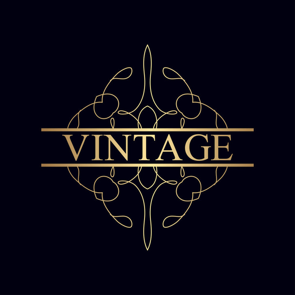Vintage ornamental logo - Vektori, kuva