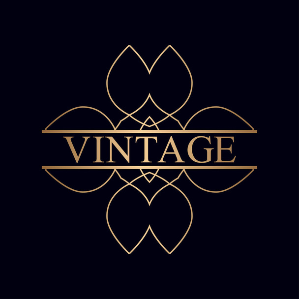 Vintage ornamental logo - Вектор,изображение