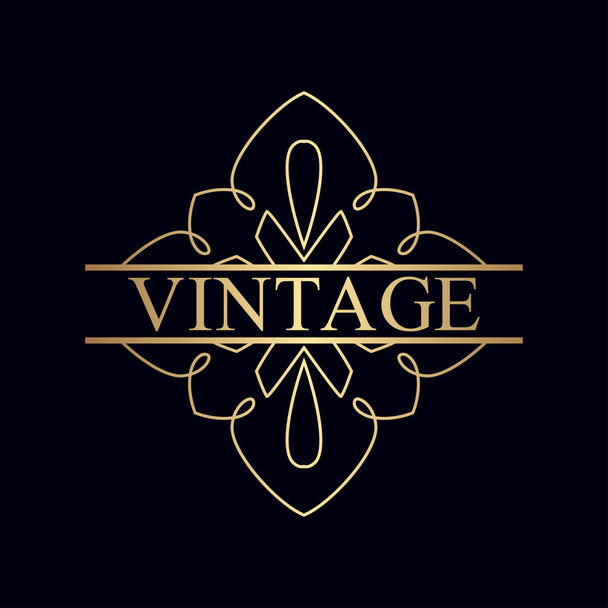 Vintage ornamental logo - Vector, imagen