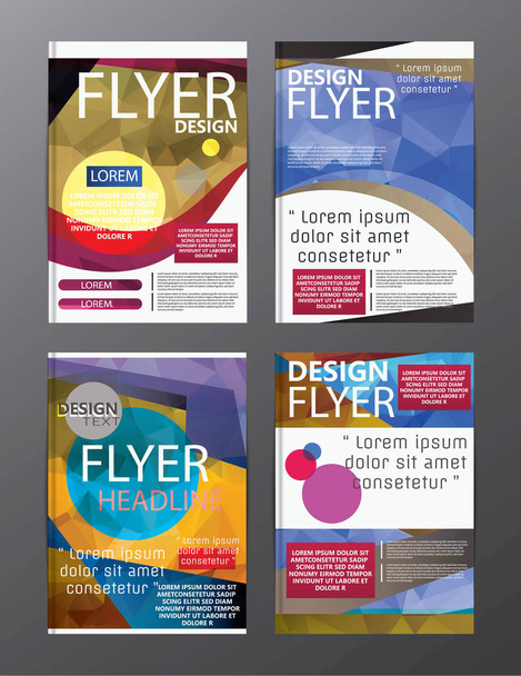 Veelhoek moderne lay-out van de Brochure ontwerpsjabloon. Flyer brochure cover presentatie  - Vector, afbeelding