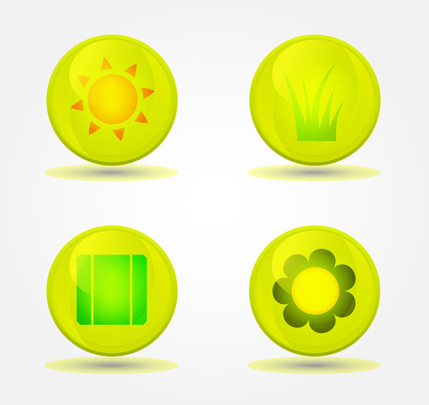 Vector set of glossy icons - Vecteur, image