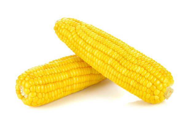 Sweet whole kernel corn on white background - Photo, Image