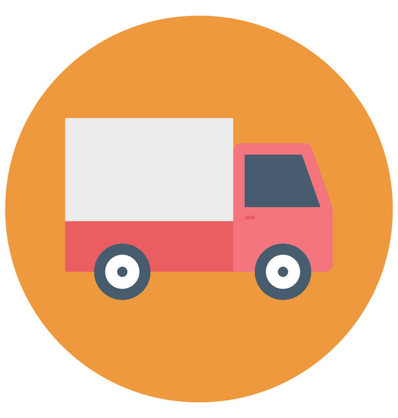 Icona vettoriale di illustrazione del colore del furgone di consegna
 - Vettoriali, immagini