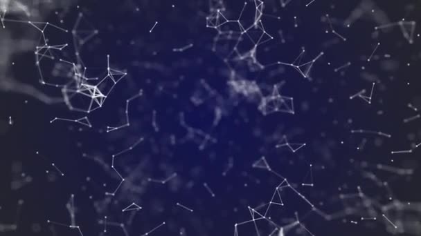 visualización de big data, nanotecnología abstracta MidnightBlue fondo de plexo de color, red global de nanotecnología de malla con espacio de copia animado en bucle perfecto uhd 4k 3840 2160
 - Metraje, vídeo