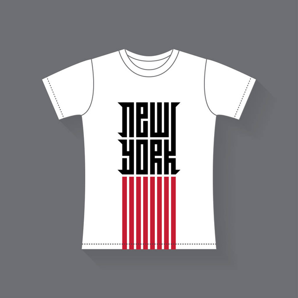 New York - vector illustration with slogan for t-shirt - Vector, imagen