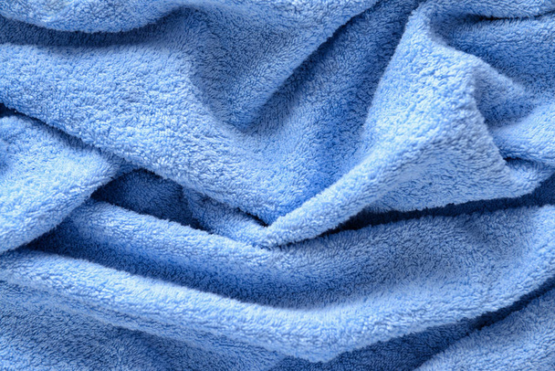 Textura de toalla de rizo arrugado, primer plano
 - Foto, Imagen