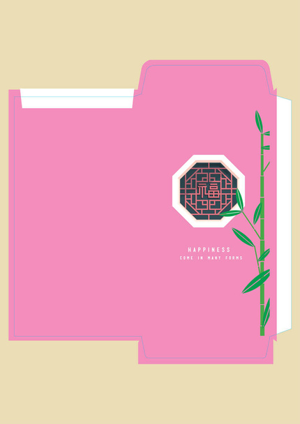 Šablona balíček s květinou - Vektor, obrázek