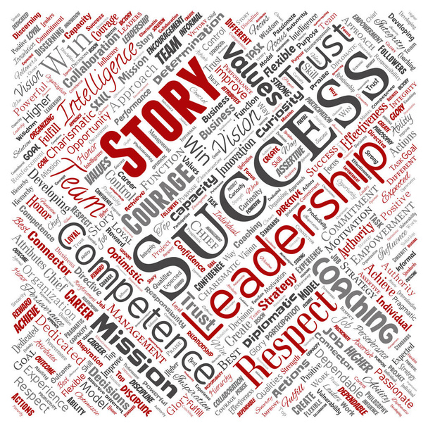 Vector conceptual business leadership word cloud isolated - Vector, Image