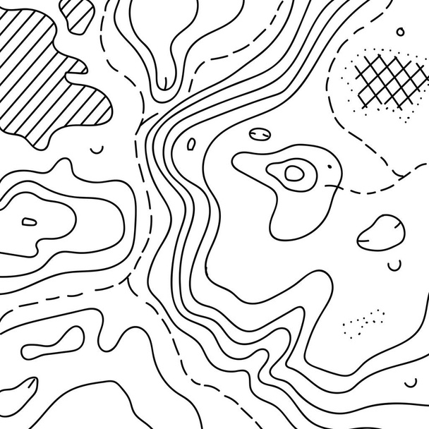 Vector illustration of topographic map - Вектор,изображение
