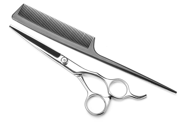 hairdressing tools isolated on white background - Фото, изображение