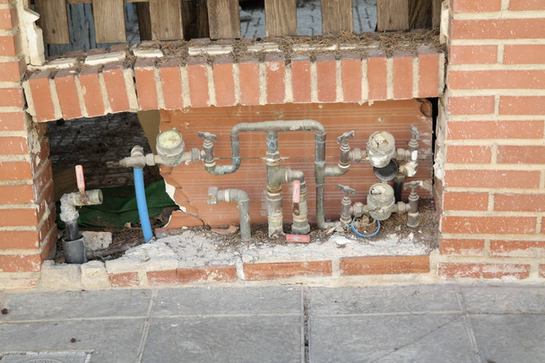 pipes and meters - Фото, зображення